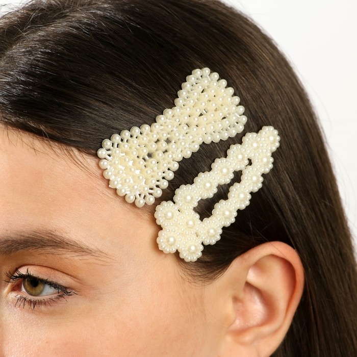 Заколки для волос «Всегда в тренде», 2 шт, 7 х 2,5 см Заколки для волос «Всегда в тренде», 2 шт, 7 х 2,5 см