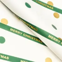 Пленка упаковочная новогодняя для цветов, 57×57 см, зелёная