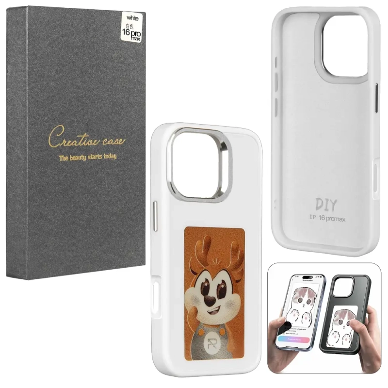 Чехол iPh 16 Pro Max White с проекцией