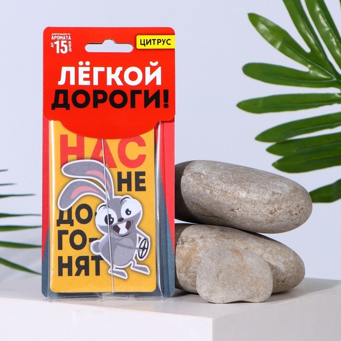 Ароматизатор в авто «Нас не догонят», аромат: цитрус Ароматизатор в авто «Нас не догонят», аромат: цитрус