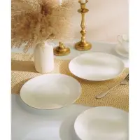 Тарелки SL Home &laquo;Каскарон&raquo;, d=23.3 см, набор 2 шт., костяной фарфор, белые