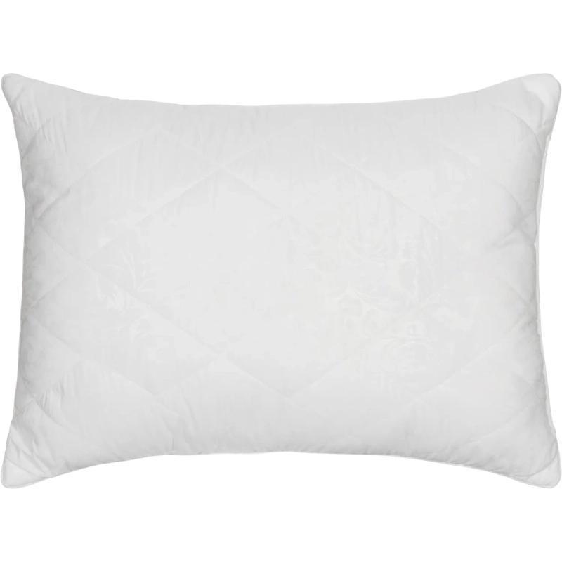 Подушка Luscan 50х70 см стеганная микрофибра/лебяжий пух, с цветным кантом