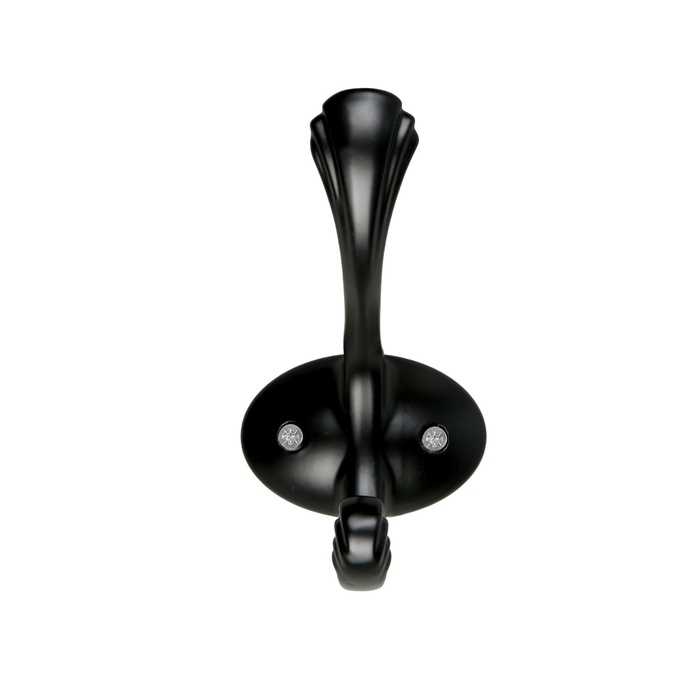 Крючок мебельный CAPPIO RARITY, двухрожковый, черный Крючок мебельный CAPPIO RARITY, двухрожковый, черный