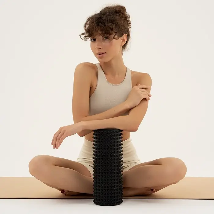 Ролик массажный Sangh, 33&times;12 см, цвет чёрный