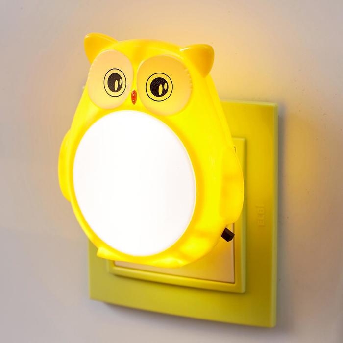Ночник Ночник "Совенок" LED от сети МИКС 4,5х8х8,5 см RISALUX