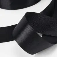 Лента атласная, 25 мм, 23&plusmn;1 м, чёрная №39
