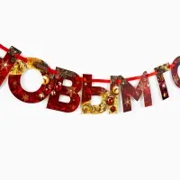 Гирлянда на ленте новогодняя &laquo;С Новым годом!&raquo;, красно-золотая, длина 1.3 м