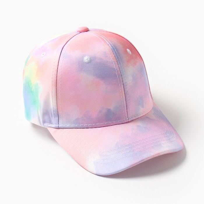 Кепка для девочек MINAKU Кепка для девочек MINAKU "Tie-dye" цвет фиолетовый, р-р 52