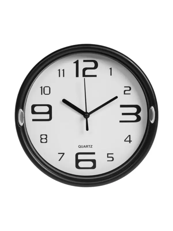 Часы настенные &laquo;Числа&raquo;, d=23 см, черные