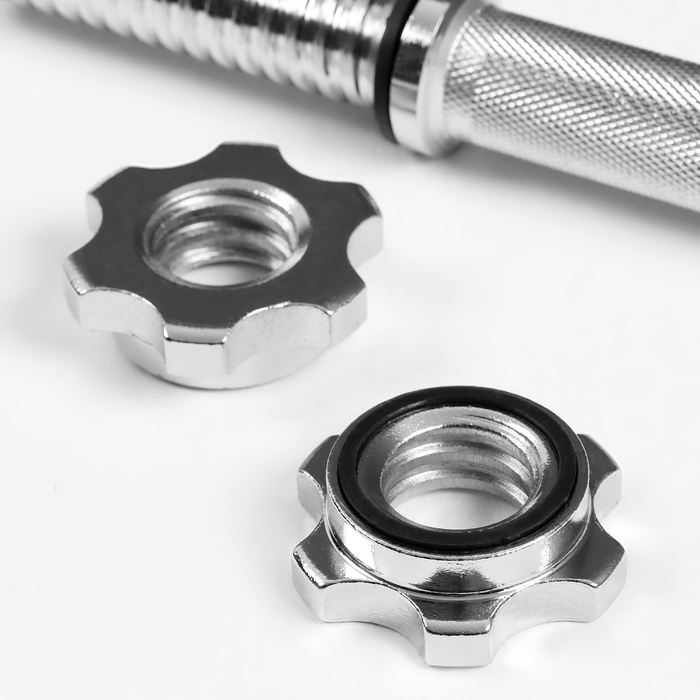 Гриф гантельный, металлический, хромированный d=28 мм, 35 см Гриф гантельный, металлический, хромированный d=28 мм, 35 см