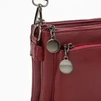 Сумка женская кросс-боди на молнии, 20.5&times;2&times;13 см, бордовая