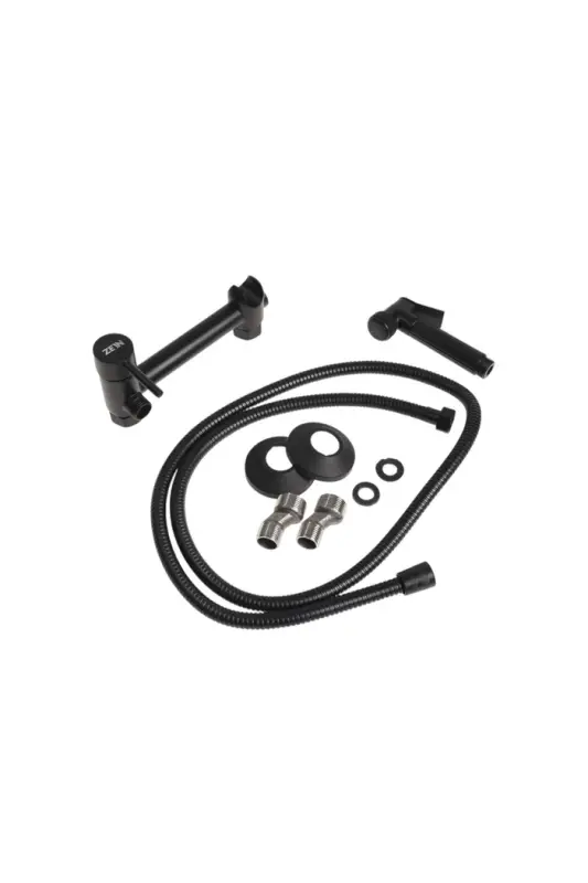 Смеситель для биде ZEIN Z4199, с гигиеническим душем, нерж. сталь, картридж 35 мм, черный