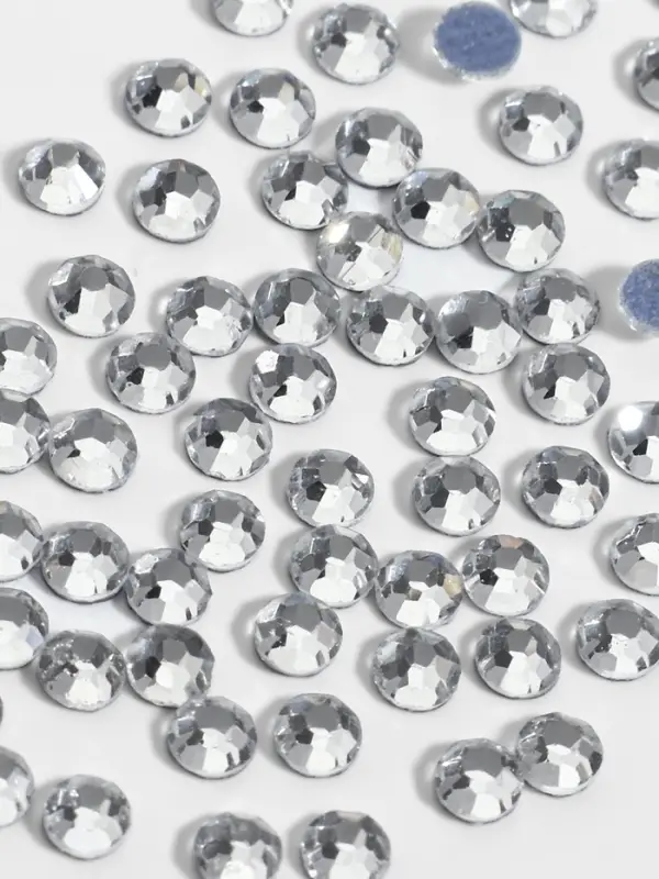 Стразы термоклеевые «Круг», стеклянные, d=2.8 мм, 100 шт., цвет серебряный