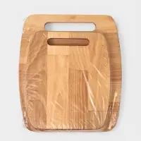 Набор разделочных досок, 2 шт., 24&times;21 см, 19.5&times;17 см, дерево берёза, пропитаны минеральным маслом