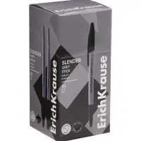 Ручка шариковая ErichKrause Slender Stick Grey, Super Glide, 0.7 мм, чёрная