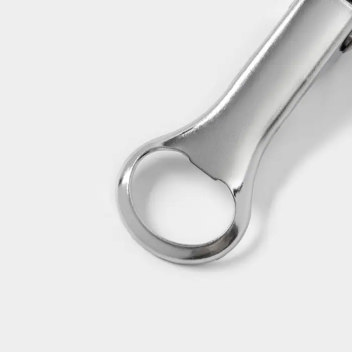 Открывашка с ножеточкой Доляна, 14 см, хромированная