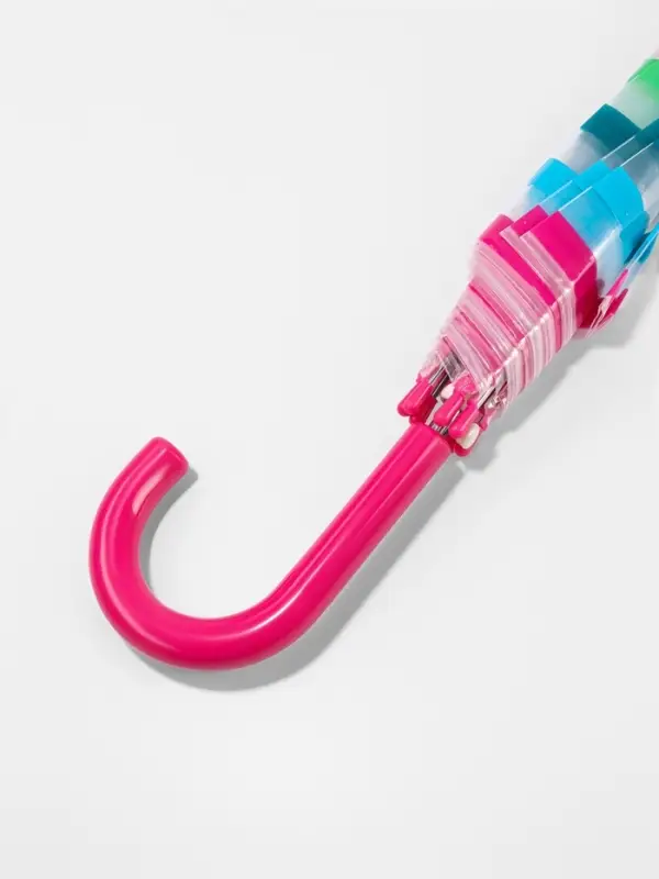 Зонт - трость полуавтоматический &laquo;Полосы&raquo;, 8 спиц, R=47/53 см, d=94 см, разноцветный