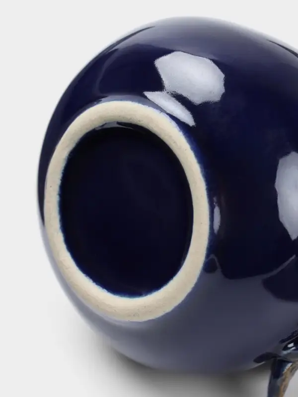 Сосуд для масла &laquo;Бабочка&raquo;, 8&times;8&times;10 см, керамика, синий