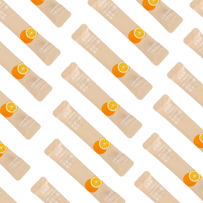 Набор ополаскивателей для рта в стиках со вкусом апельсина, 20шт по 10 мл Набор ополаскивателей для рта в стиках со вкусом апельсина, 20шт по 10 мл