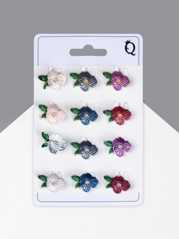 Брошь «Цветок» орхидея, цвет МИКС (неделимая фасовка 12 шт., цена за шт.)