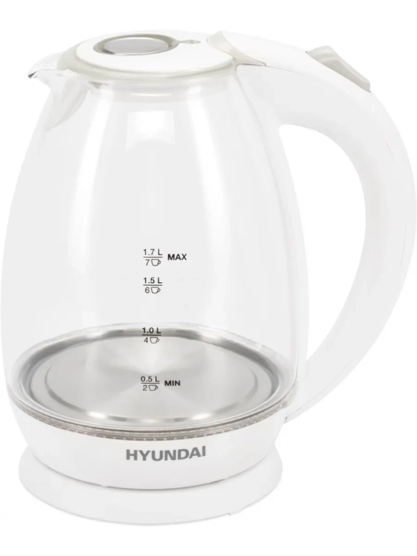 Чайник HYK-G2409 1.7л. 2200Вт белый серебристый Чайник HYK-G2409 1.7л. 2200Вт белый серебристый