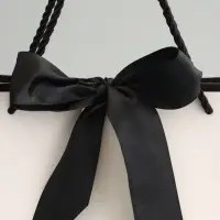 Пакет подарочный, ламинированный, белый, с бантом, 32&times;25&times;11 см