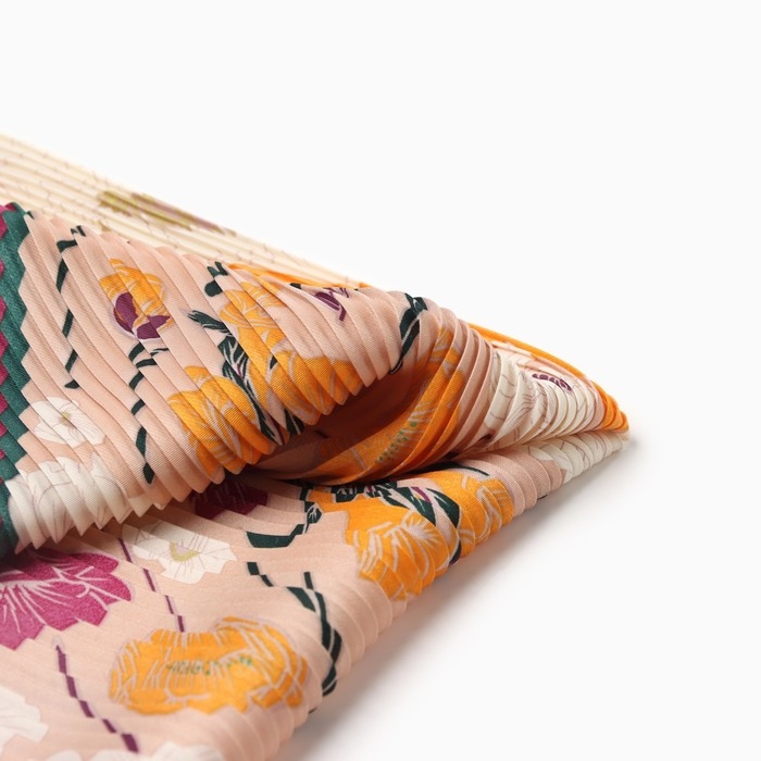 Плиссированный женский платок MINAKU, 70*70, цв.бордо Плиссированный женский платок MINAKU, 70*70, цв.бордо