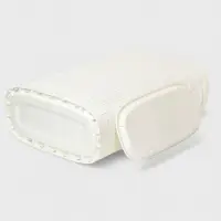 Плетёная корзина для белья с крышкой "Лён" 45л 43×20×60см, цвет белый Плетёная корзина для белья с крышкой "Лён" 45л 43×20×60см, цвет белый