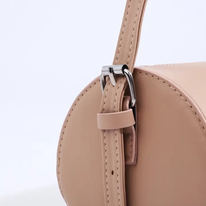 Сумка женская кросс-боди на молнии, 22&times;11.5&times;11.5 см, однотонная, бежевая