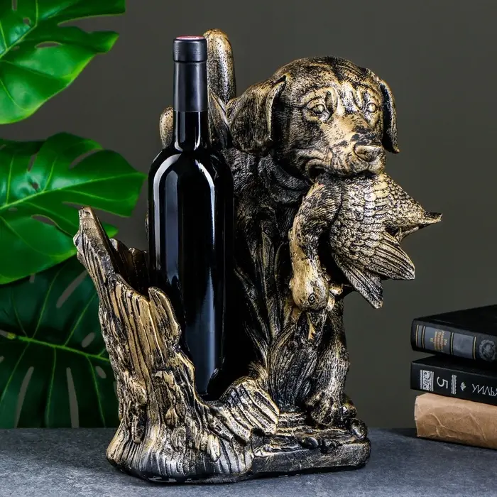 Подставка для бутылки &laquo;Охота&raquo;, под бронзу, 37&times;22.5&times;30 см