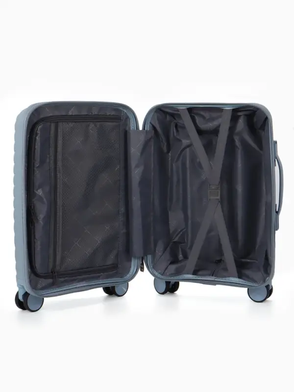 Чемодан на съёмных колёсах, 18", кодовый замок, 33&times;16&times;49 см, голубой