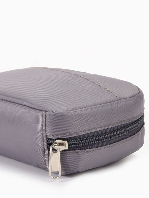 Косметичка дор Одноцвет, 16*6*10,5, отд на молнии, подкладка, н/карман, серый