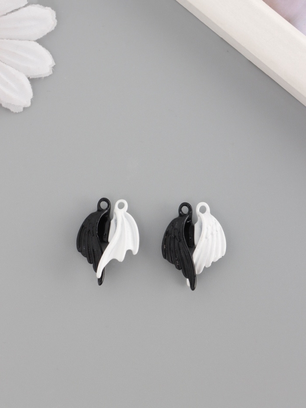 Замок магнитный металл Замок магнитный металл "Крылья" набор 2 шт чёрно-белый 2,6х1,9 см