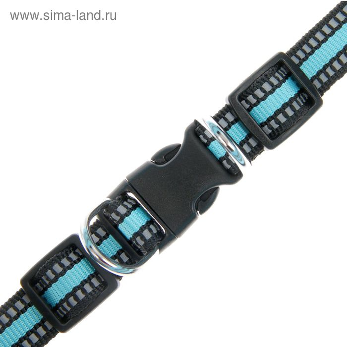 Шлейка супермягкая со светоотражающей прошивкой, обхват 62-69 см, голубая Шлейка супермягкая со светоотражающей прошивкой, обхват 62-69 см, голубая