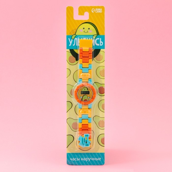Часы наручные электронные «Улыбнись», с ремешком-конструктором