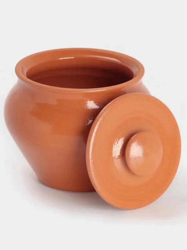 Горшочек под жаркое с крышкой Вятская керамика &laquo;Терракота&raquo;, 700 мл, оранжевый