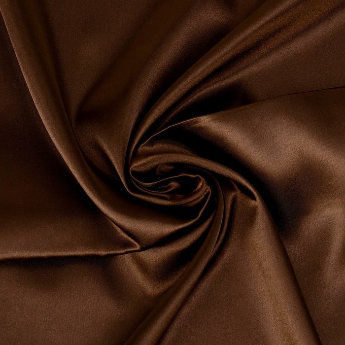 Лоскут сатина, цвет коричневый, 100 × 150см, 100% п/э