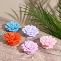 Свеча "Цветок" 5х5х2 см, соевый воск, микс Свеча "Цветок" 5х5х2 см, соевый воск, микс