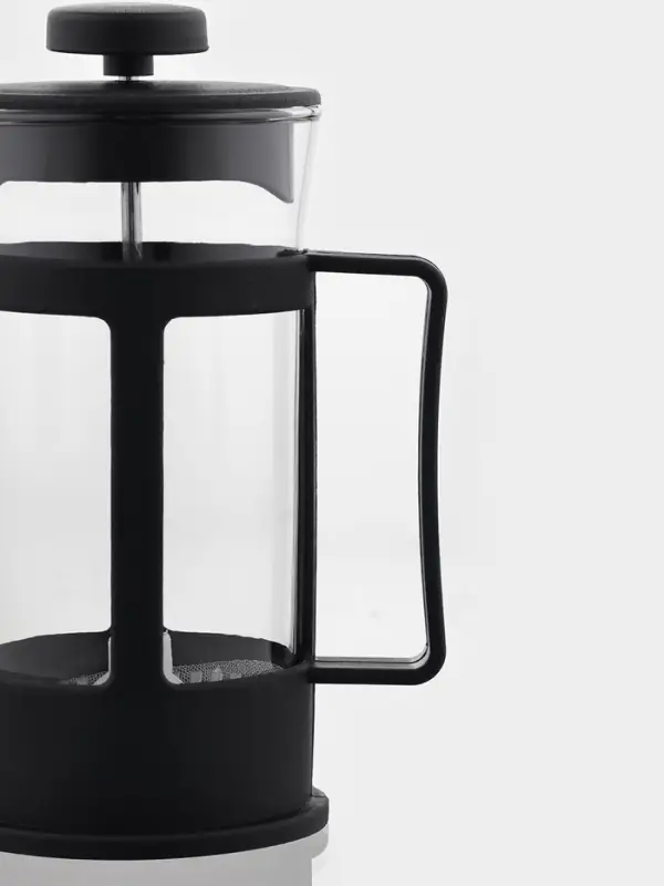 Чайник заварочный френч-пресс Доляна &laquo;Классика&raquo;, 350 мл, стекло, чёрный