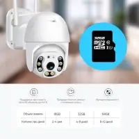 Видеокамера WiFi Cam-15, IP, 2 Мп, поворот 355 &deg;, микрофон, 3.6 мм объектив, белая