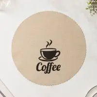 Салфетки сервировочные на стол Доляна Coffee, 4 шт., d=37 см, бежевые