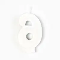 Свеча для торта, цифра 6 «С Днем рождения», 3,5 х 6,8 см