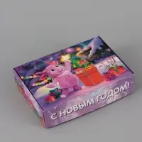 Коробка подарочная &laquo;С Новым Годом!&raquo;, Лунтик, 21&times;15&times;5 см