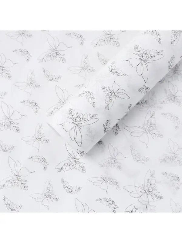 Бумага упаковочная тишью &laquo;Бабочки&raquo;, 50&times;70 см