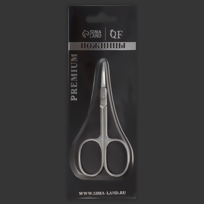 Ножницы маникюрные «Premium», для кутикулы, загнутые, узкие, 9,3 см, на блистере, цвет серебристый Ножницы маникюрные «Premium», для кутикулы, загнутые, узкие, 9,3 см, на блистере, цвет серебристый