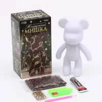 Набор для творчества. Мозаика на фигурке "Жемчужный мишка"