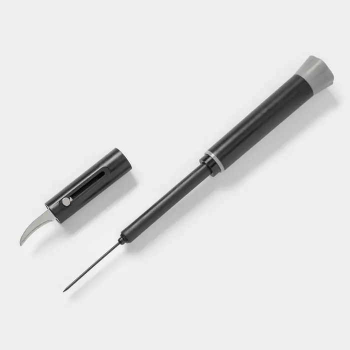 Штопор для вина вакуумный &laquo;Умница&raquo;, 19 см, чёрный