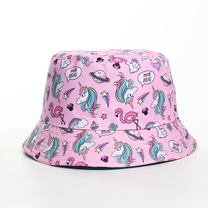 Панама детская для девочки, двухсторонняя, разме54-56 «»