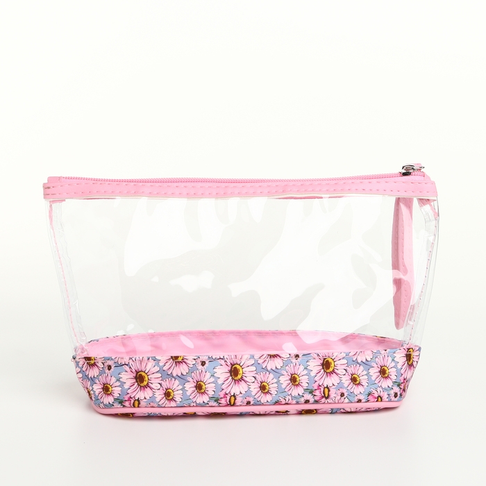 Набор косметичек 2 в 1 на молнии, цвет розовый Набор косметичек 2 в 1 на молнии, цвет розовый