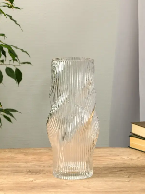 Ваза стекло настольная  Ваза стекло настольная "Венди" 29х12х10 см, прозрачный